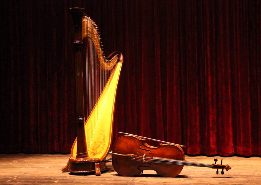 Cello und Harfe